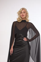 Maxi garuma satīna kleita| JADORE