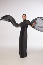 Maxi garuma satīna kleita| JADORE