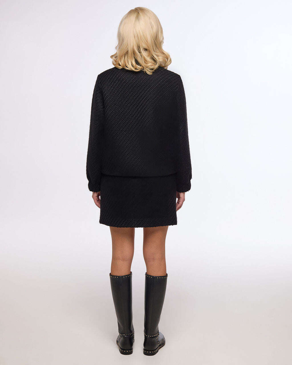 Black tweed mini skirt | UMEYA Nolo Store