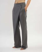 Grey asymmetrical cut trousers |FRANCA Nolo Store