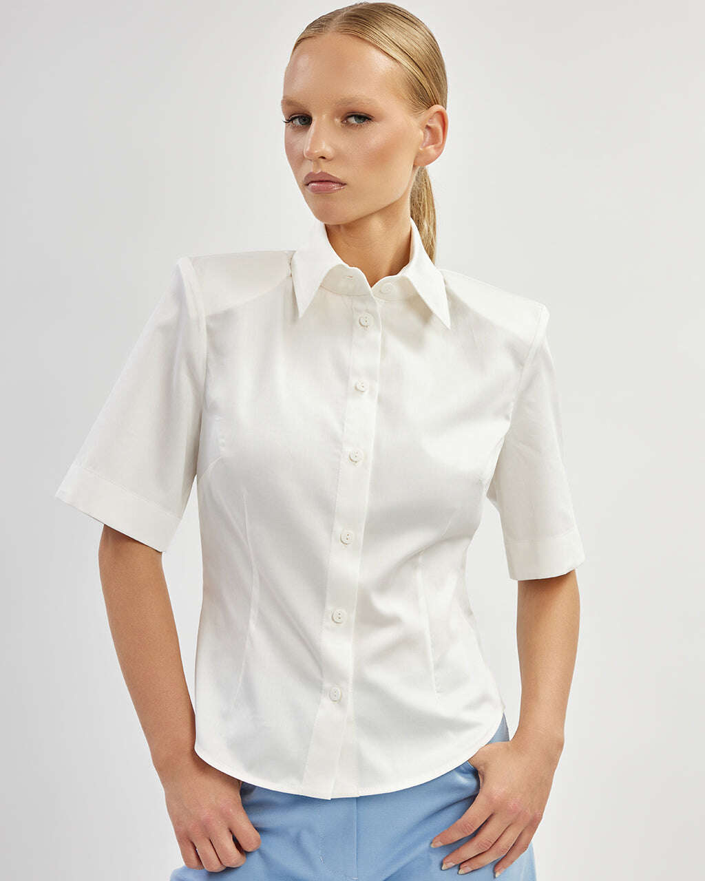 Classic white short sleeved shirt | ALISA Nolo Store