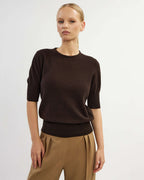 Chocolate brown cashmere jumper | KATRI Nolo Store