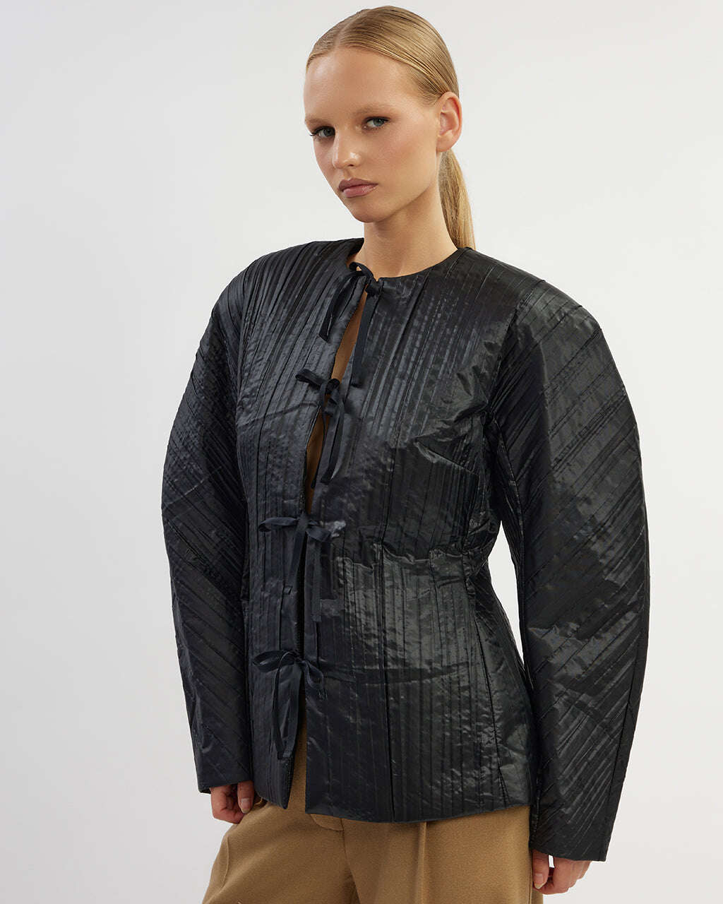 Tie knot fastening jacket| CECILIA Nolo Store