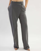Grey asymmetrical cut trousers |FRANCA Nolo Store