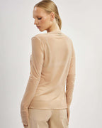 Semi-sheer top with accent stitching |DORIA Nolo Store