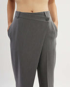Grey asymmetrical cut trousers |FRANCA Nolo Store