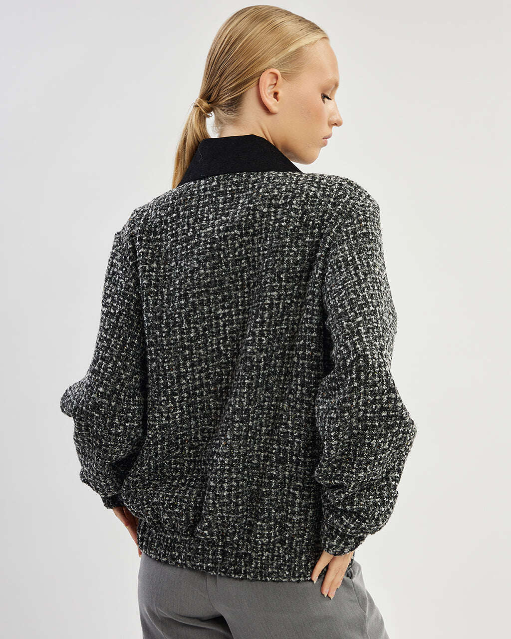 Boucle jacket with contrast detailing |ERNESTA Nolo Store