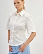 Classic white short sleeved shirt | ALISA Nolo Store