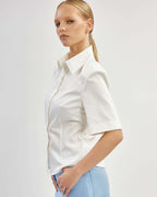 Classic white short sleeved shirt | ALISA Nolo Store