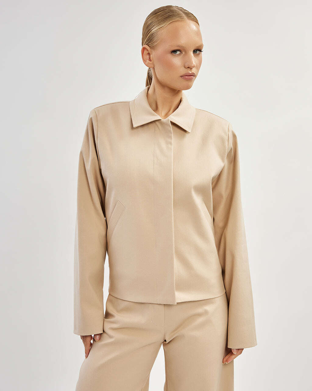 Beige bomber jacket |OTTAVIA Nolo Store