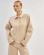 Beige bomber jacket |OTTAVIA Nolo Store