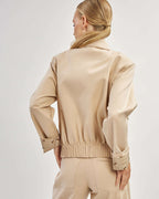 Beige bomber jacket |OTTAVIA Nolo Store