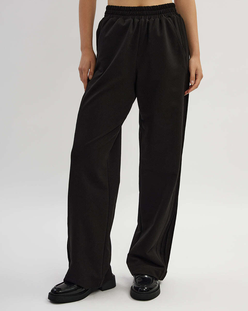 Black straight cut cotton trousers |ELSA Nolo Store