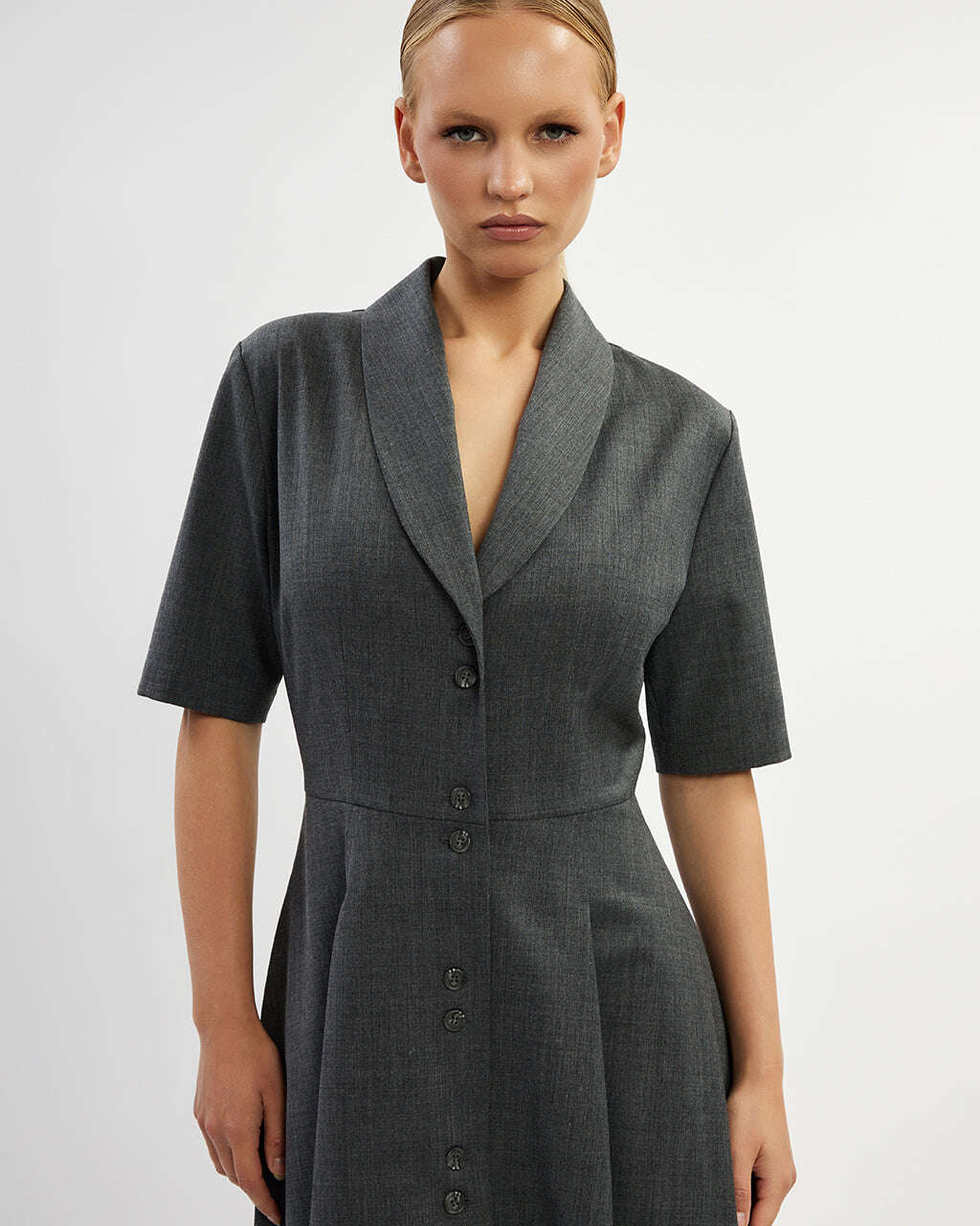 Gray  midi dress |MARTINA Nolo Store