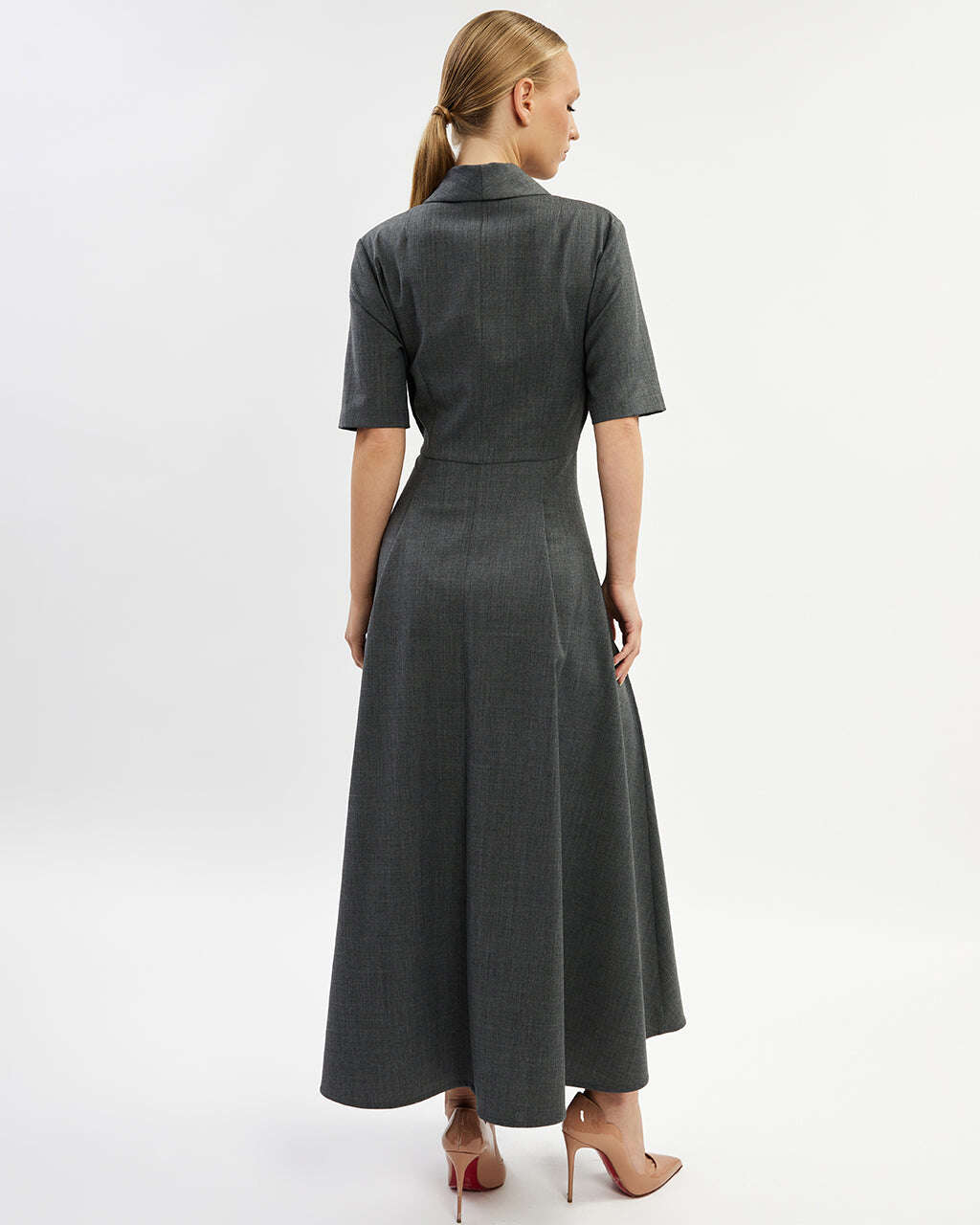 Gray  midi dress |MARTINA Nolo Store