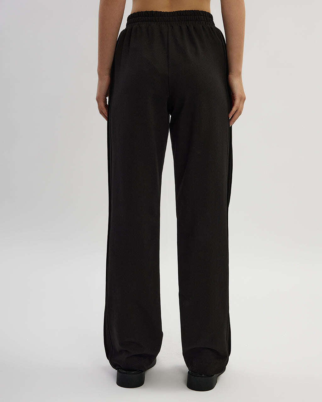 Black straight cut cotton trousers |ELSA Nolo Store