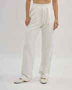 White straight cut cotton trousers |ELSA Nolo Store