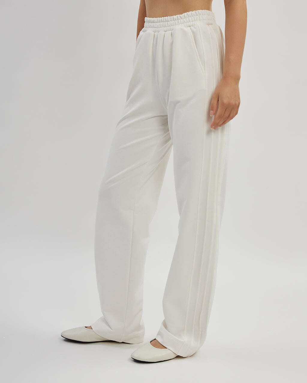 White straight cut cotton trousers |ELSA Nolo Store
