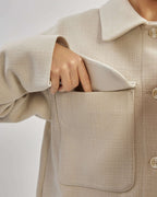 Overshirt in beige with collar | DEBORA Nolo Store