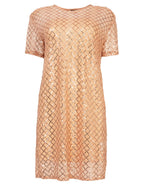 Nude Criss-Cross Sequin Embellished Dress | TAMASHINI Nolo Store