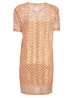 Nude Criss-Cross Sequin Embellished Dress | TAMASHINI Nolo Store