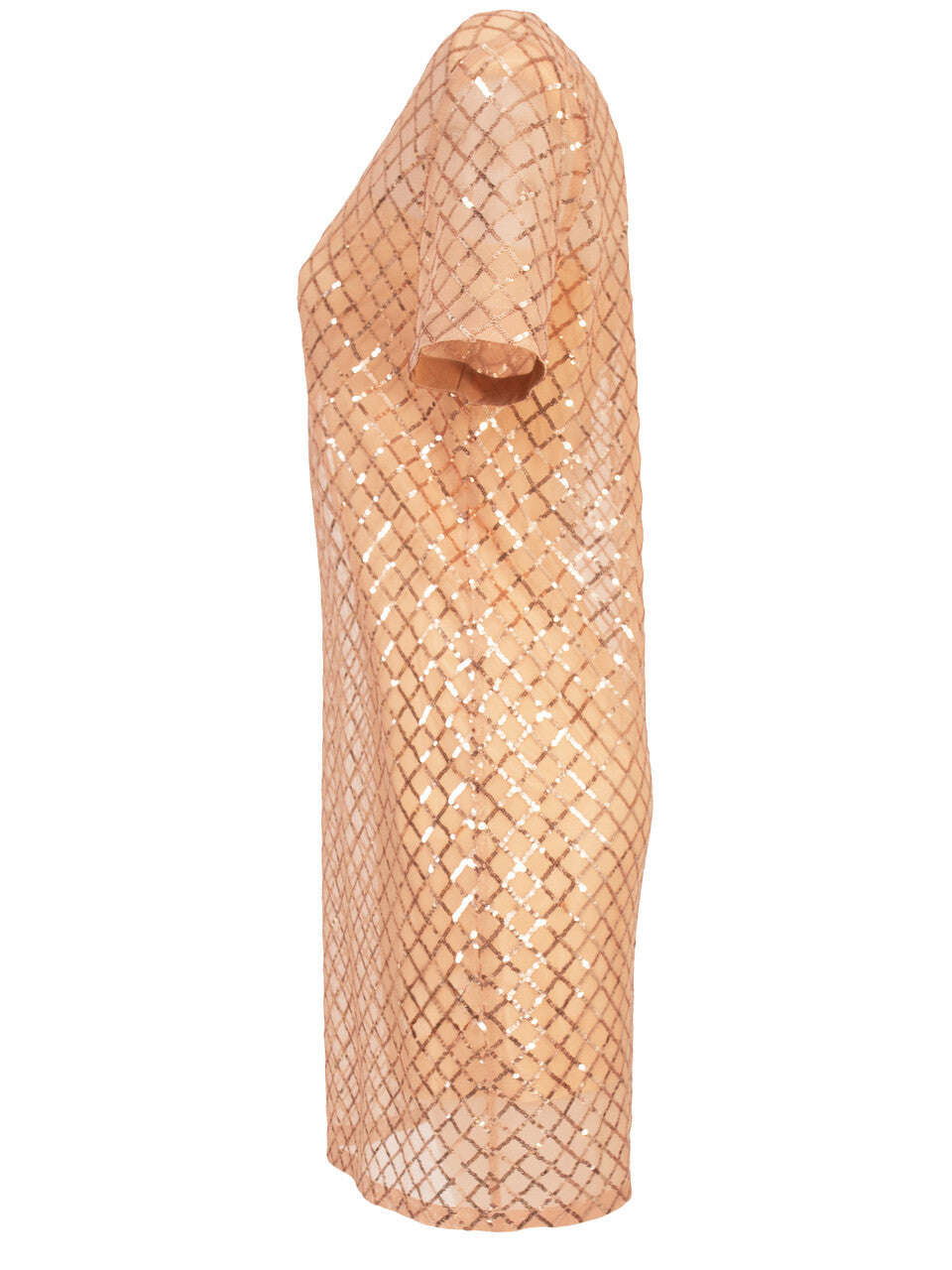 Nude Criss-Cross Sequin Embellished Dress | TAMASHINI Nolo Store