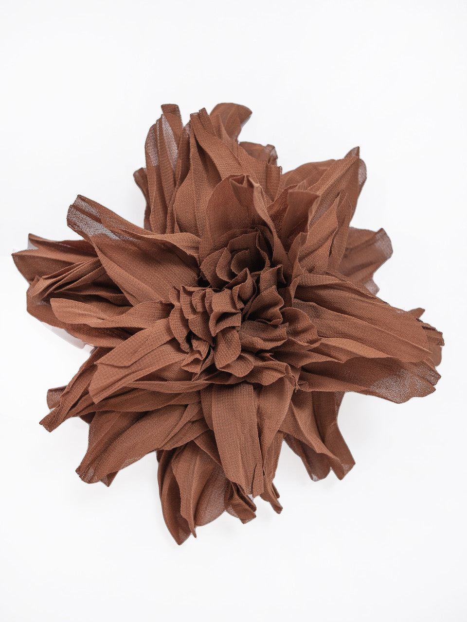 Brūna šifona ziedu sakta | KRIZANTS