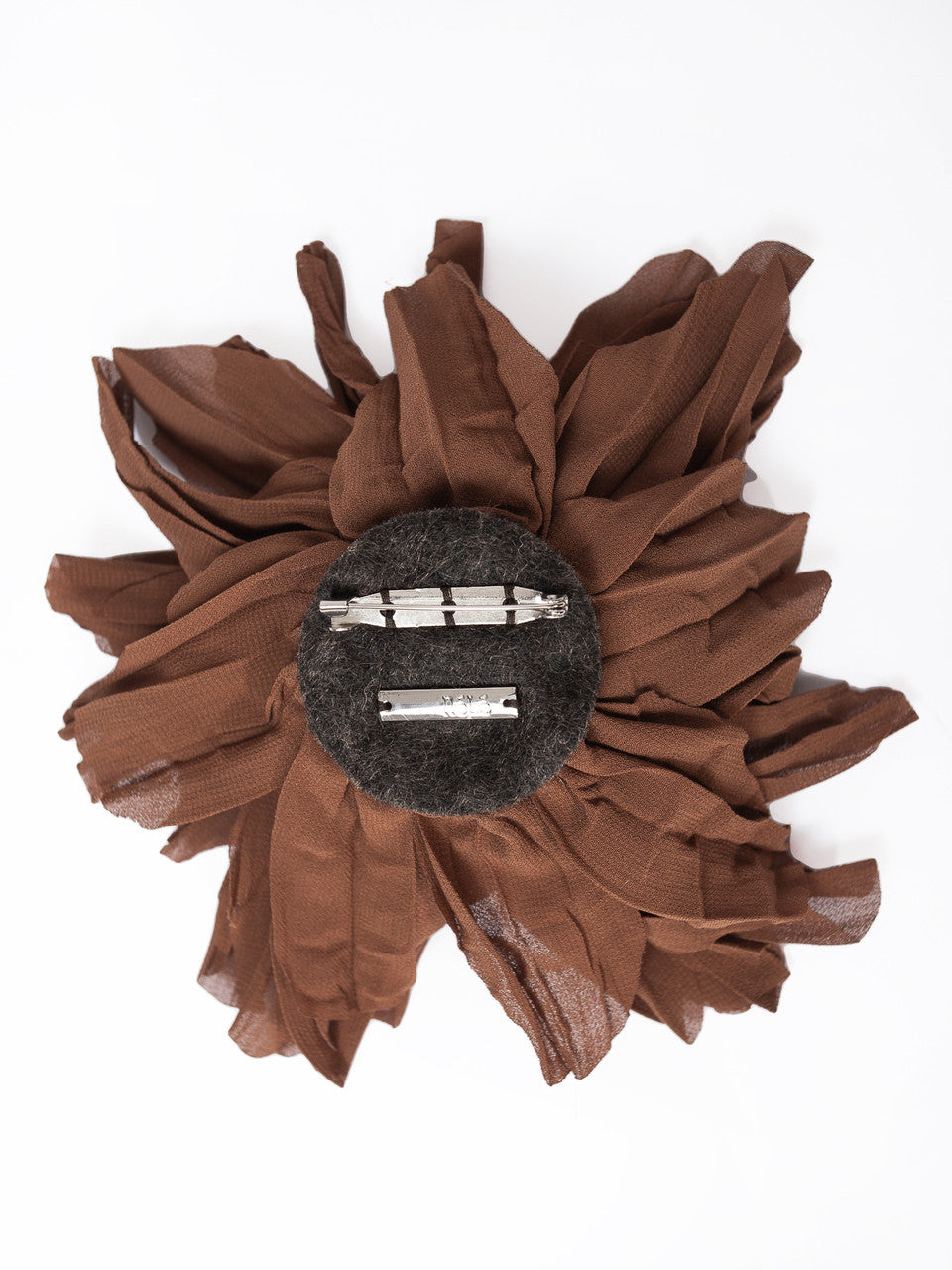 Brūna šifona ziedu sakta | KRIZANTS