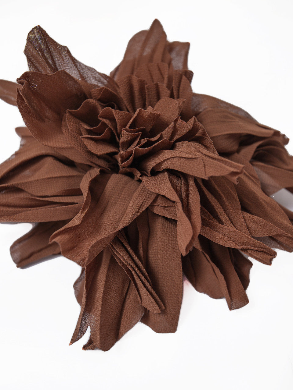Brūna šifona ziedu sakta | KRIZANTS